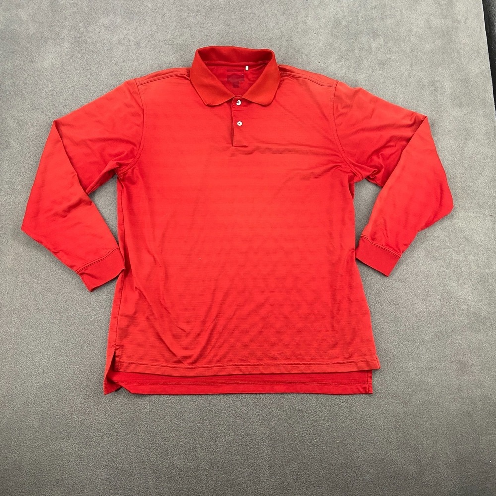 Vintage Y2K Adidas ClimaCool Polo Shirt Sz XL Red Stretch Performance